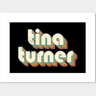 Retro Vintage Rainbow Tina Letters Distressed Style Posters and Art
